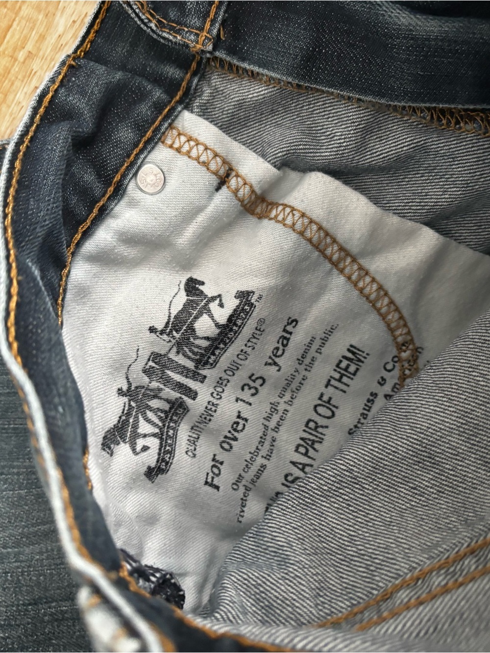 Levi's Straight-Leg Jeans in Dark Blue Wash 33x32 - Picture 4 of 8